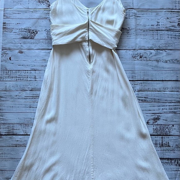 Reformation Sigrid Corset Milkmaid cream/off white midi dress wired cups size 12 - Picture 9 of 15